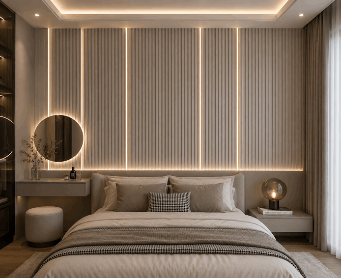 Tấm Ốp Lam 4 Sóng Cao SG-39 ốp phòng ngủ