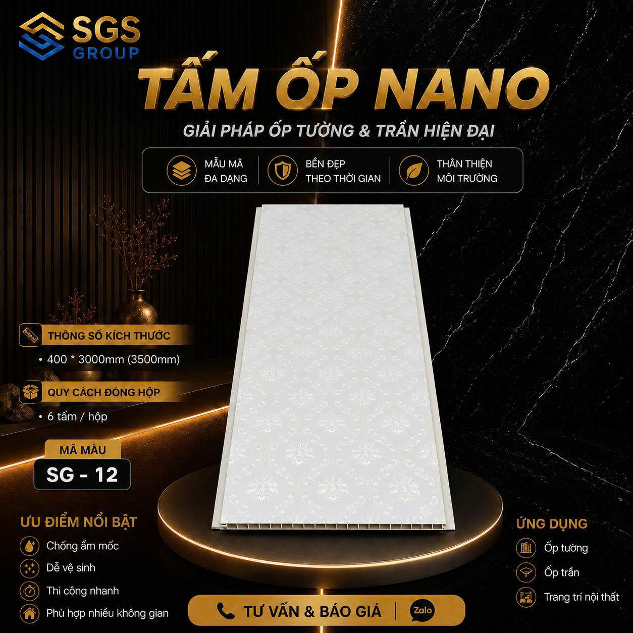 Tấm Ốp Nano SG-12